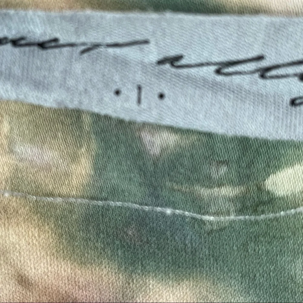 Raquel Allegra 100% Silk Blouse Tie Dye Ink Blot Size 1 Made in LA Nude Neutral - Picture 10 of 16